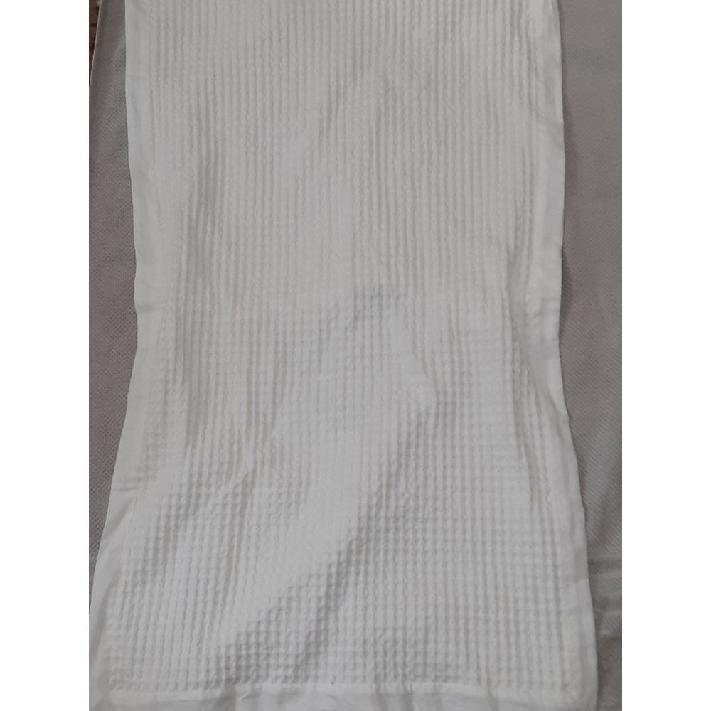 Pair (2) Bedsure cream tone king pillow shams waffle pattern 100% cotton